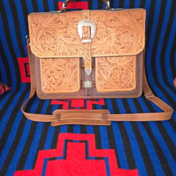 Montana Silversmiths Tooled Briefcase - Picture 2 of 10